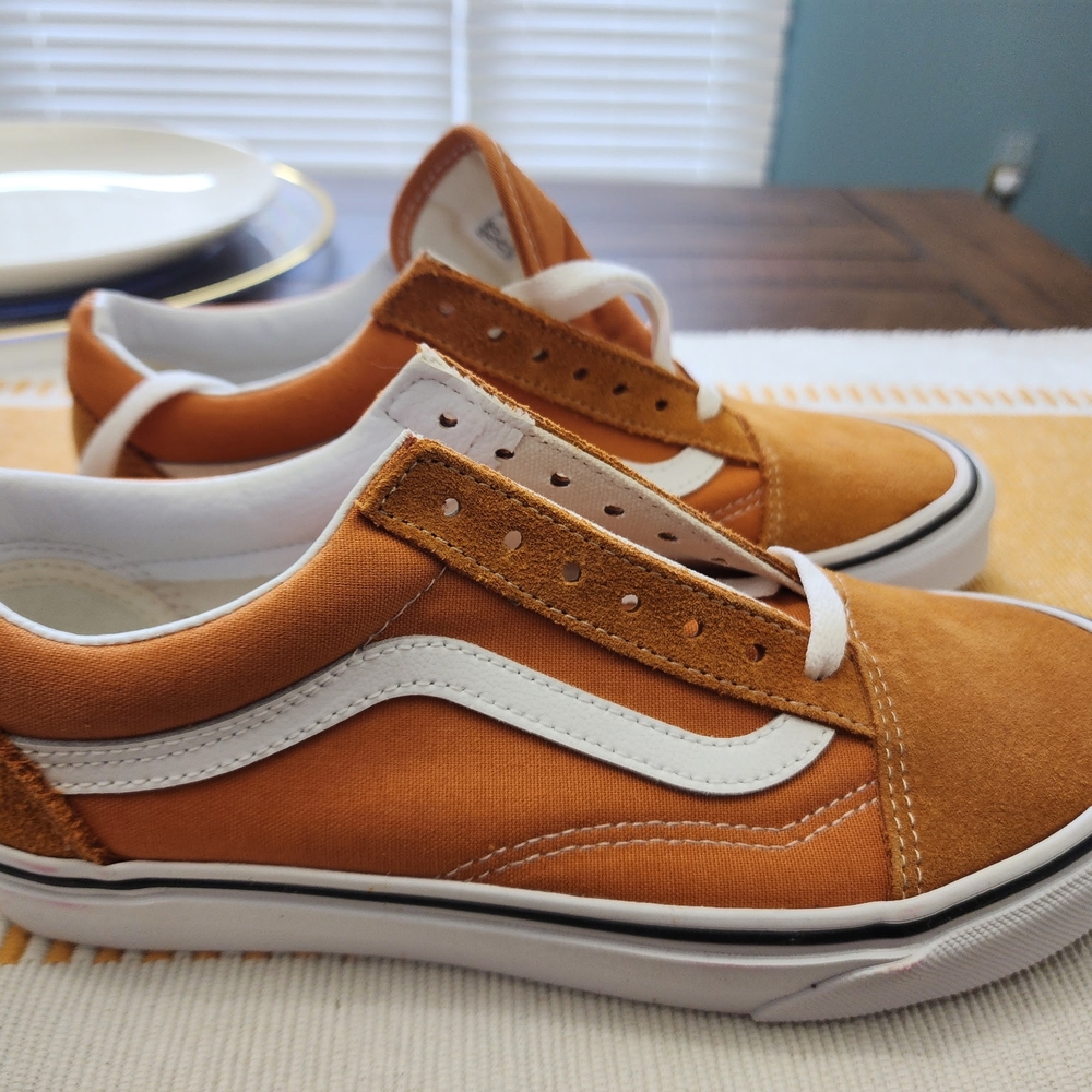 Vans Kids Sneakers in Orange and White